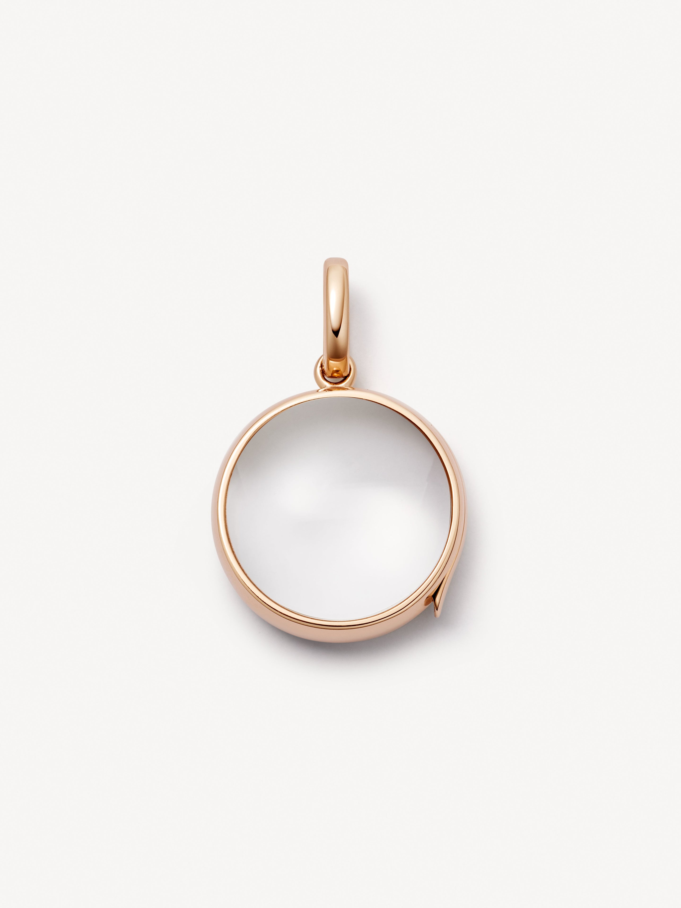 Empty Midi Round Rose Gold Locket 14k.