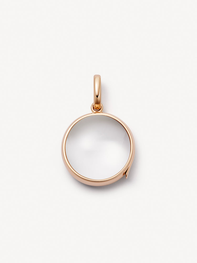 Empty Midi Round Rose Gold Locket 14k.