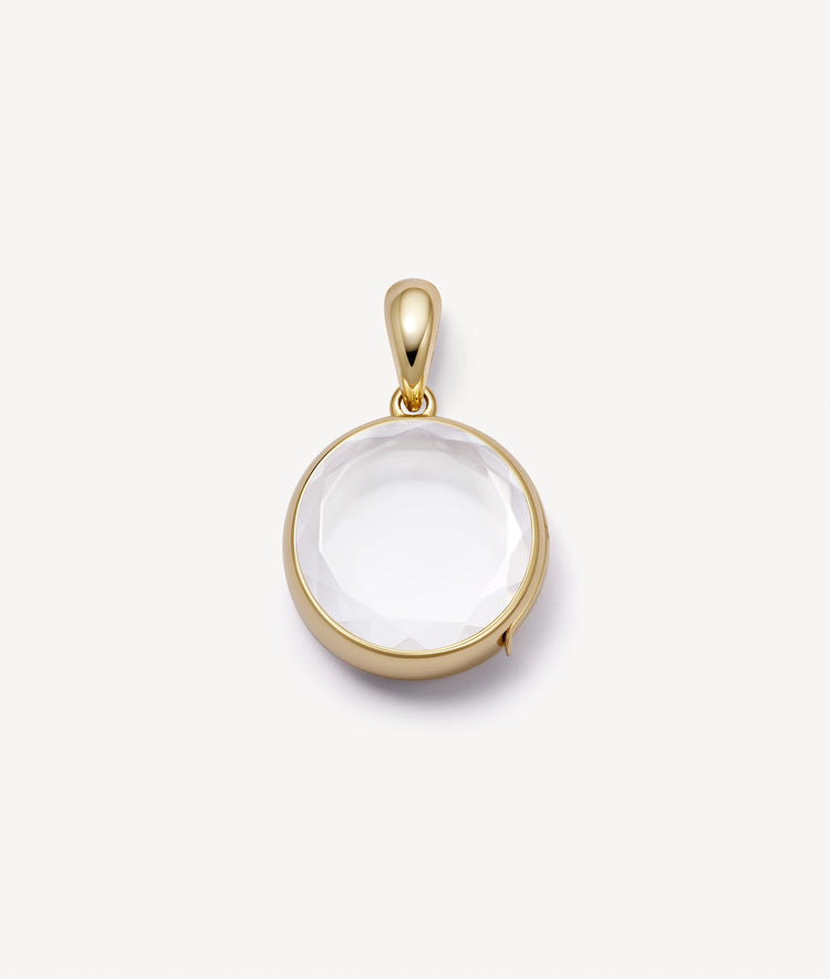 Mini Round Gold Locket 18K