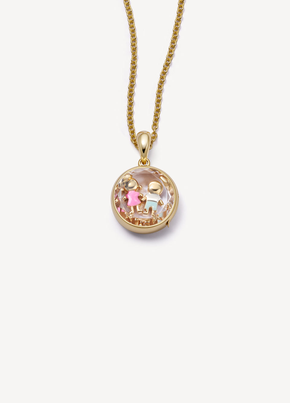 Mini Round Gold Locket 18K