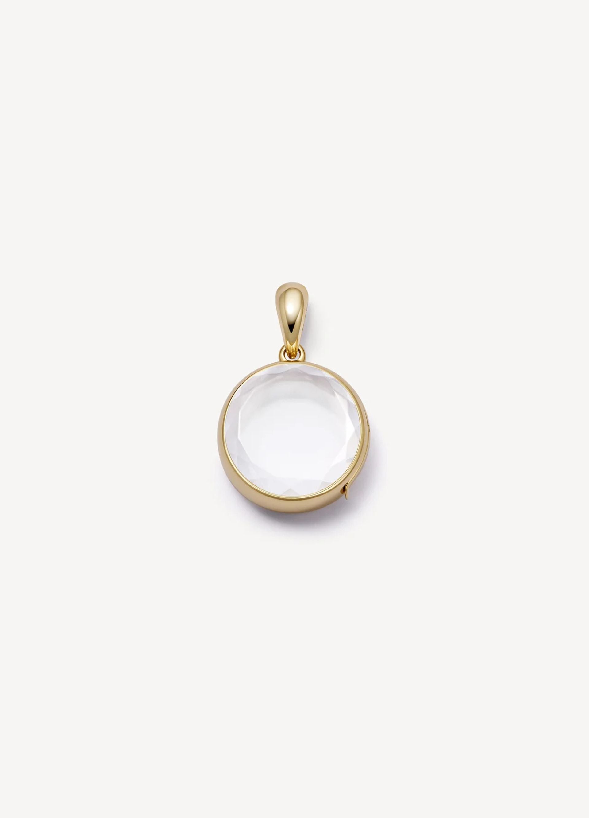 Mini Round Gold Locket 18K