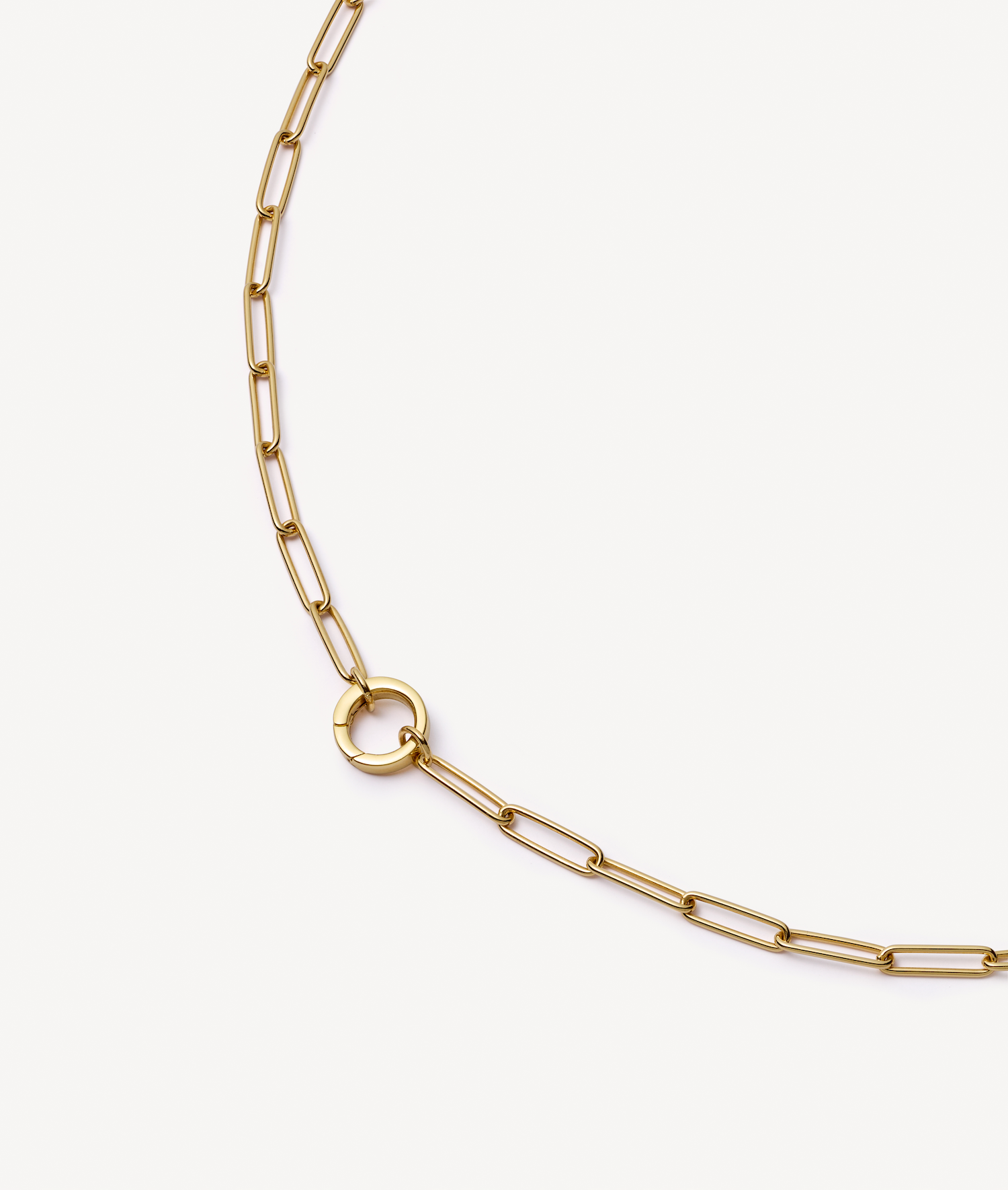 Paperclip 22 Inch Gold Necklace 18k