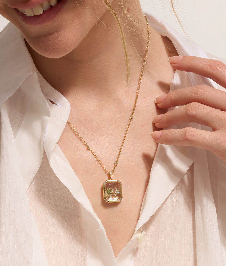 Diamond Gold Necklace 18 Inch 18k