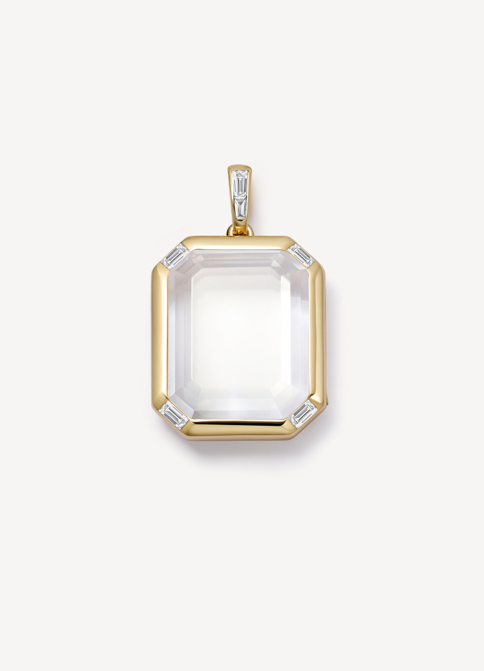 Quattro Baguette Locket 18K