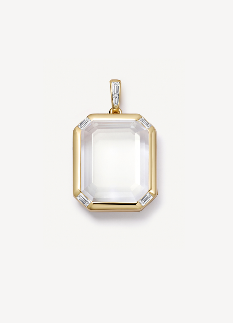 Quattro Baguette Locket 18K