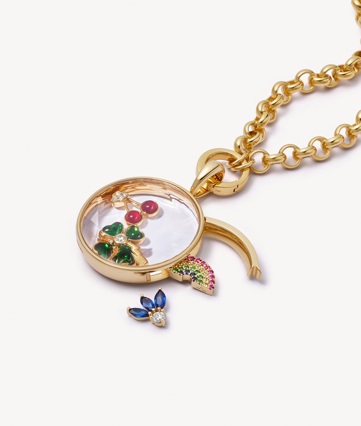 Large Round Gold Locket 18K