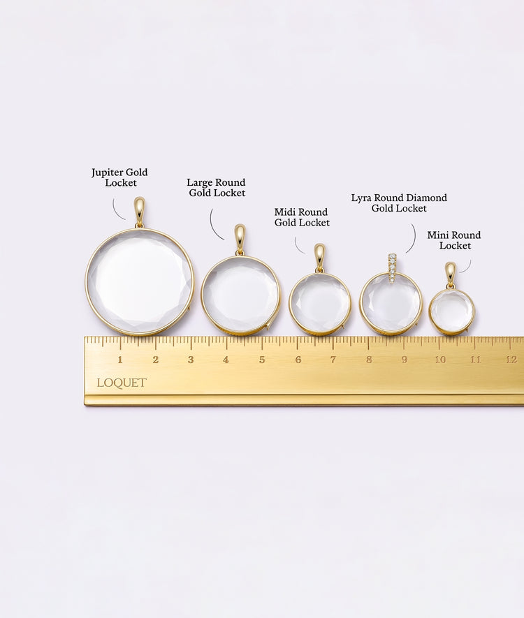 Large Round Gold Locket 18K