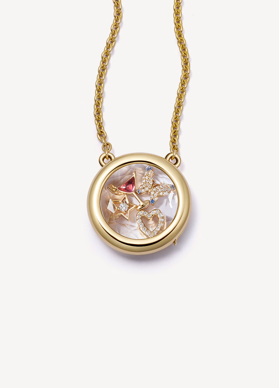 Round Pillow Locket 18k