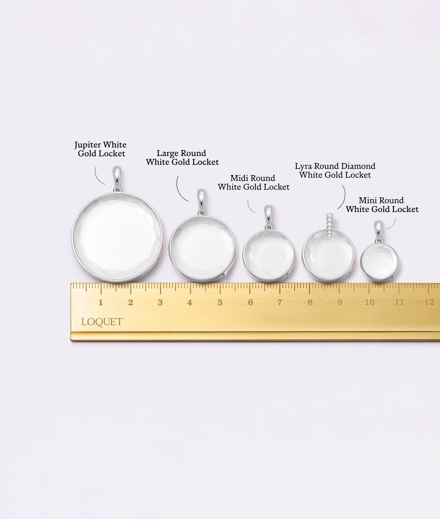 Midi Round White Gold Locket 14k