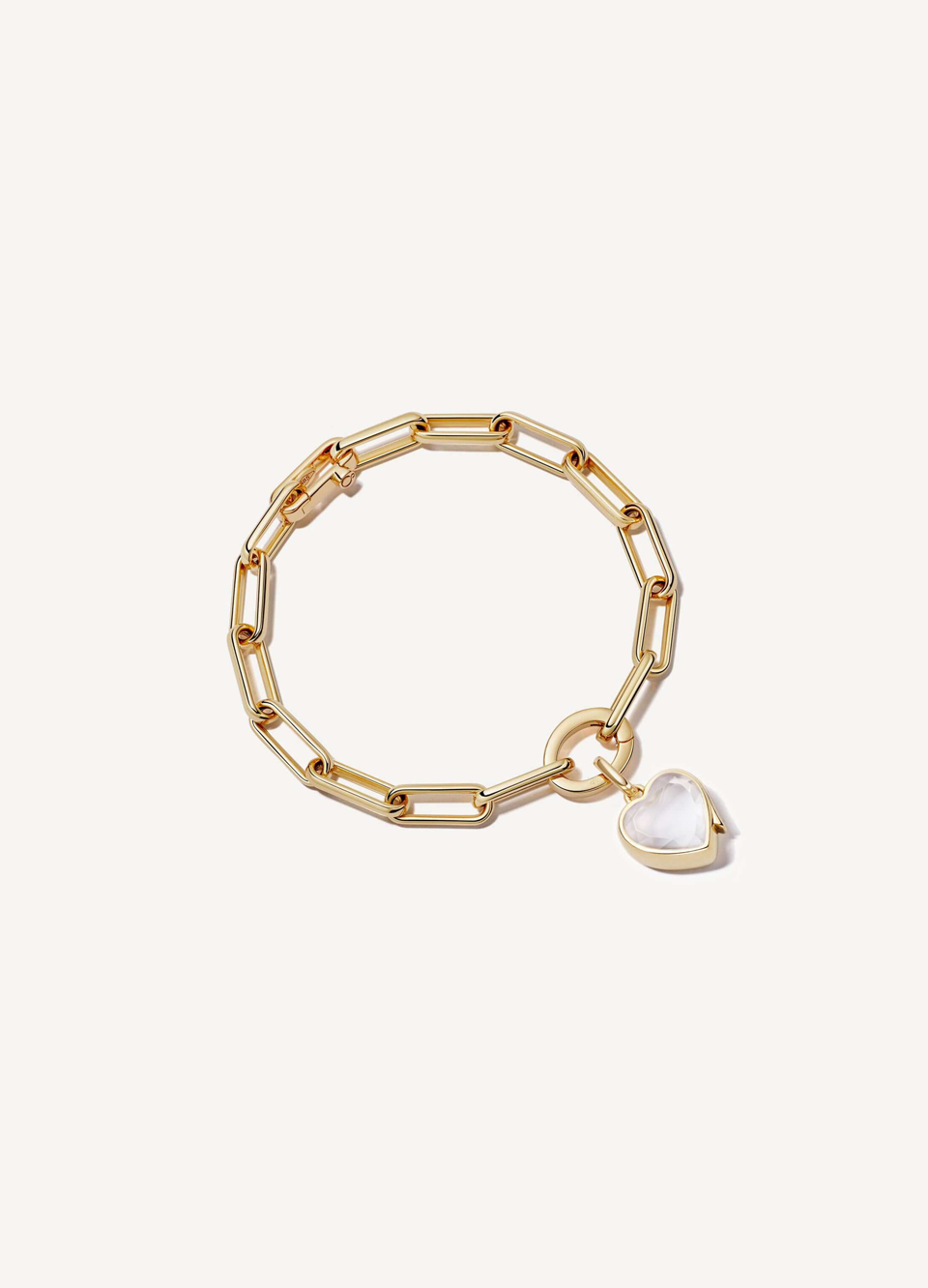 Single Heart Locket link bracelet