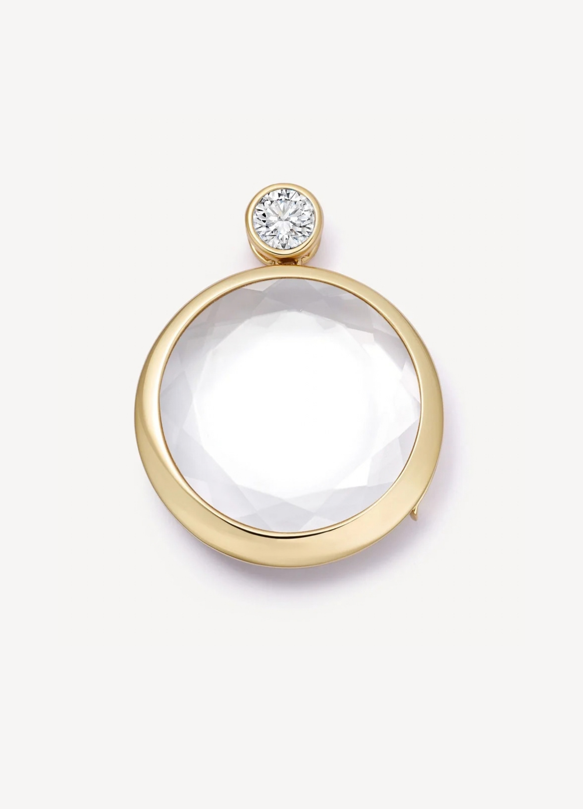 Solitaire Diamond Cushion Locket 18K