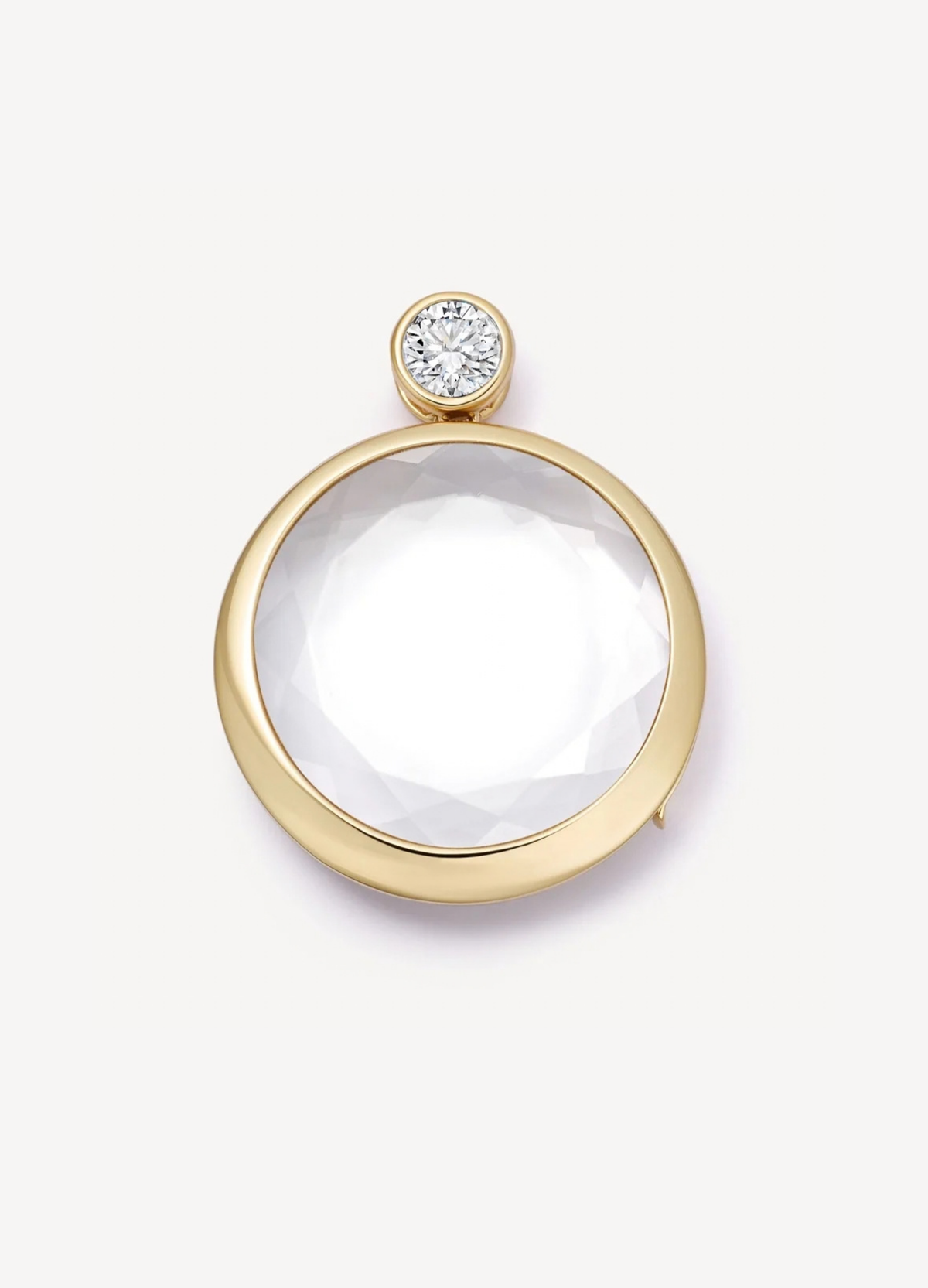 Solitaire Diamond Cushion Locket 18K