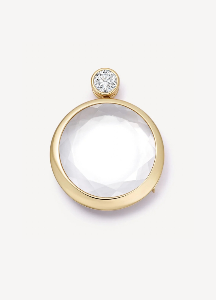 Solitaire Diamond Cushion Locket 18K