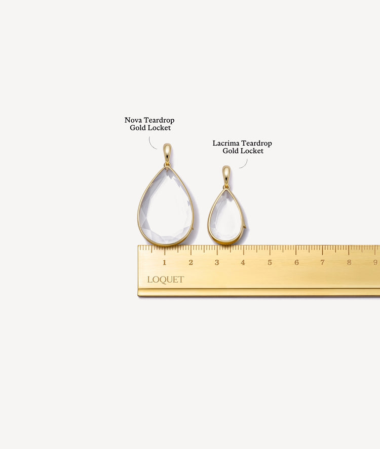 Nova Teardrop Gold Locket 18k