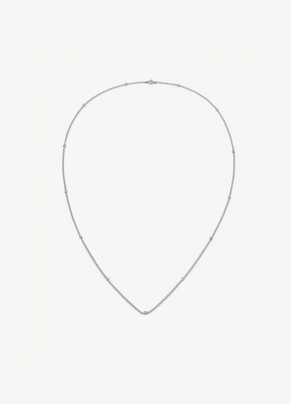 Diamond White Gold Necklace 26 Inch 18k