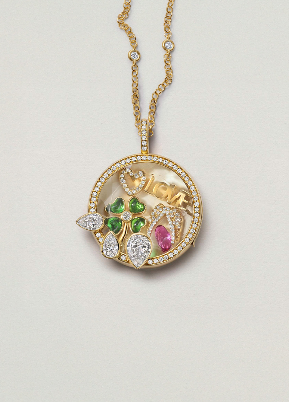 Heritage Pear Drop Locket 18k