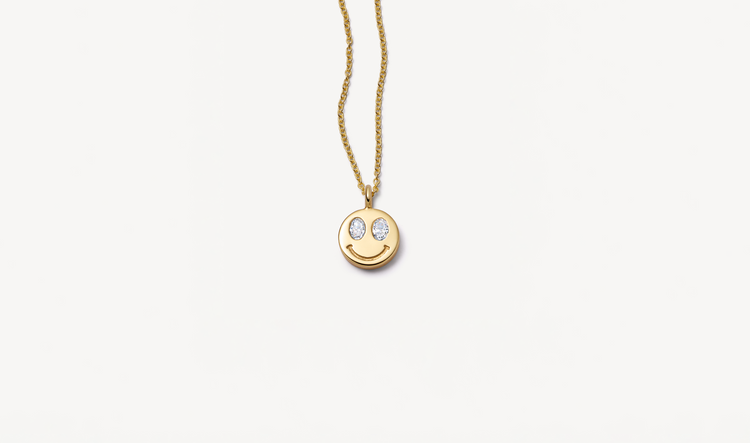Happy Face Pendant Necklace