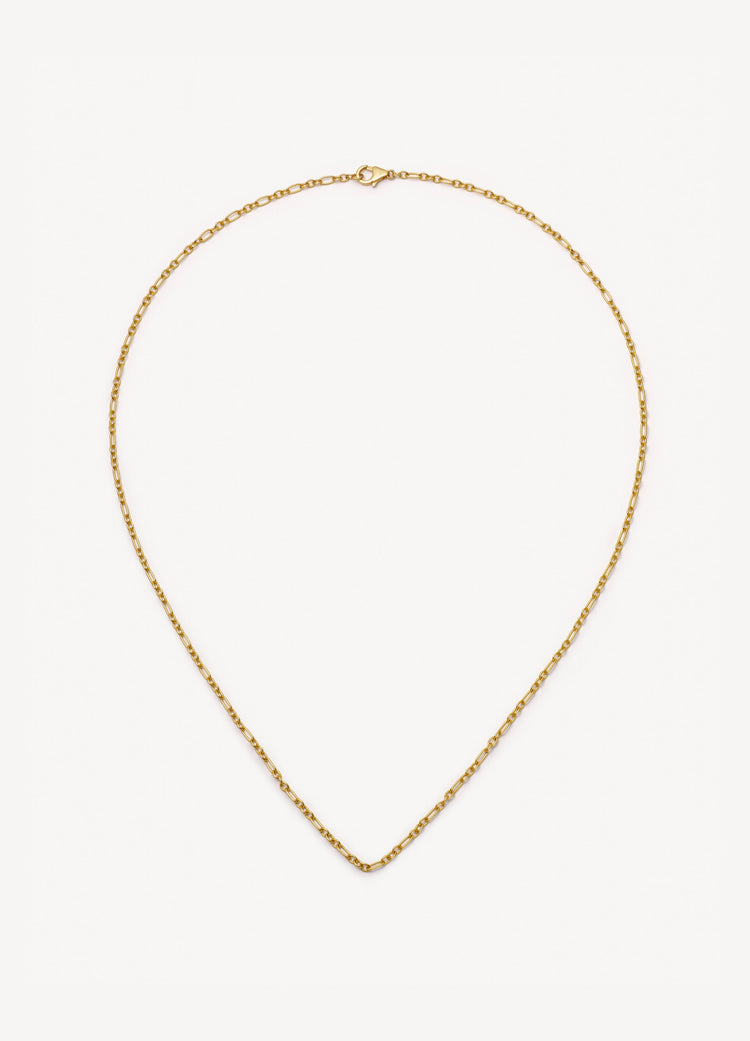 Figaro Necklace Chain 22 Inch 18k