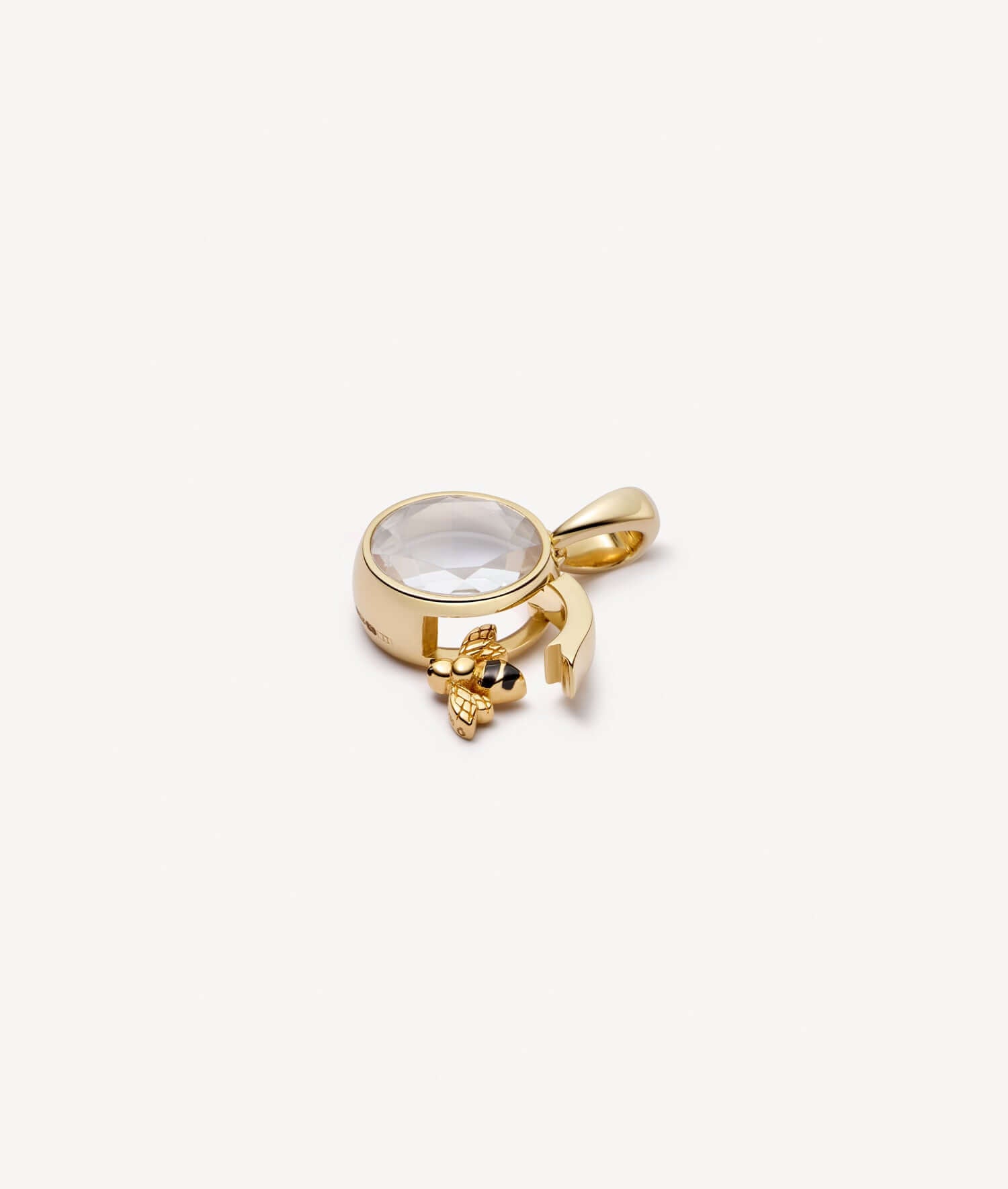 Mini Round Locket with Sapphire | 14k Yellow Gold | Loquet London