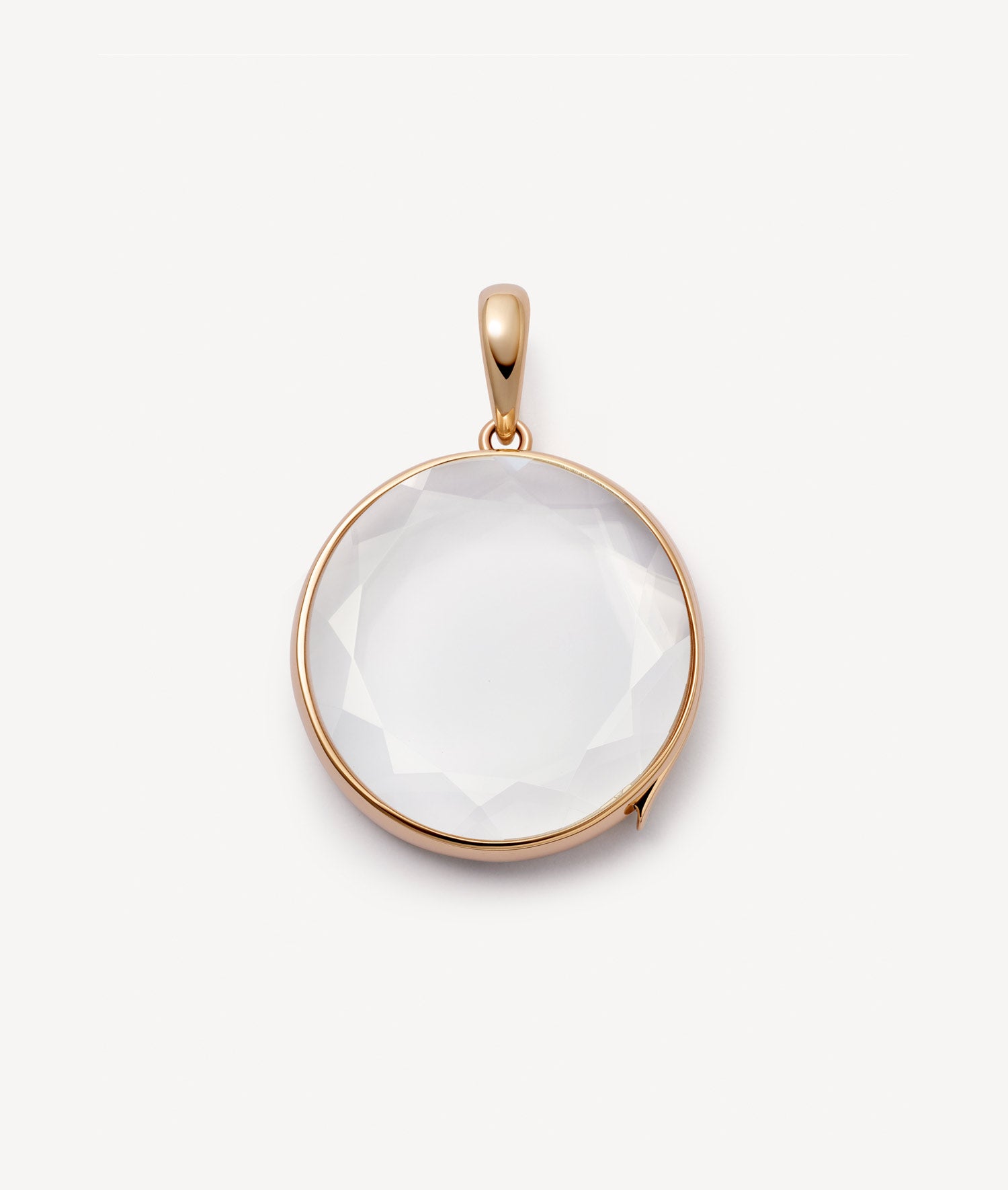 Empty Large Round Rose Gold Locket 14k