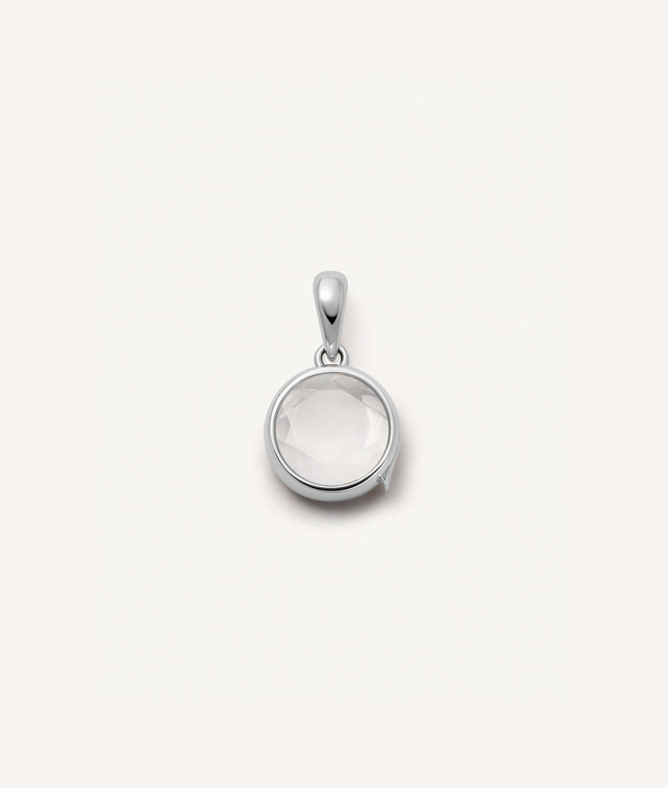 Mini Round White Gold Locket 14k.