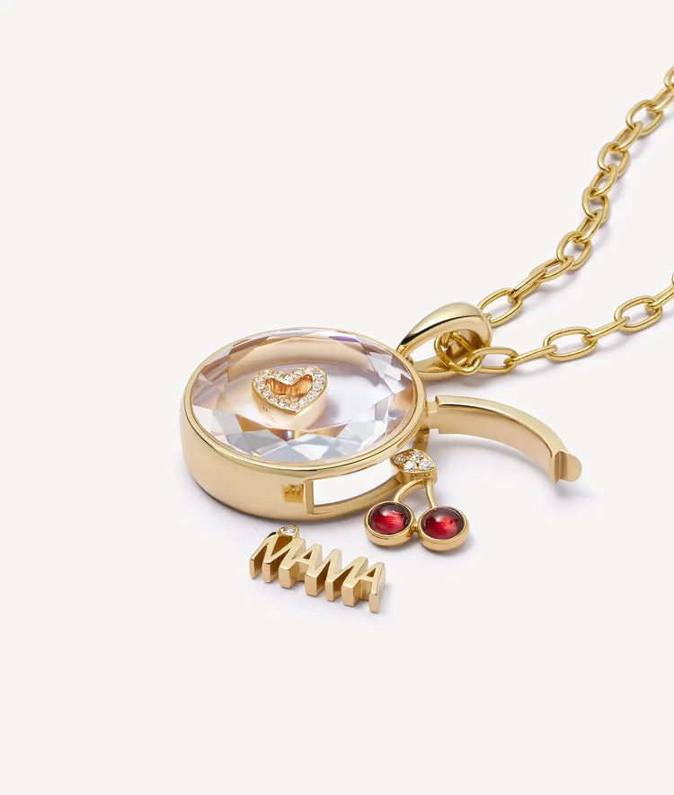 Midi Round Gold Locket 14k
